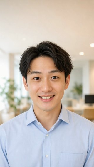 採用サイトの回答動画。20代の男性が話している画面。